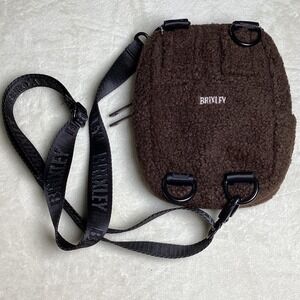 Brixley Crossbody Bag Brown Sherpa Fleece Convertible Belt Bag Backpack Small